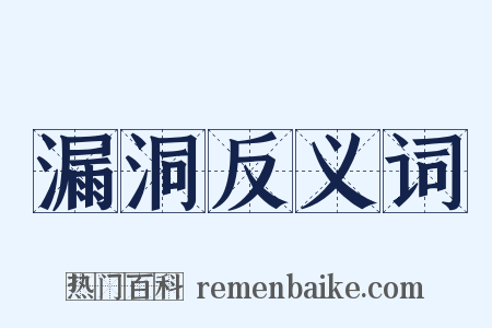 漏洞反义词是什么意思的图片